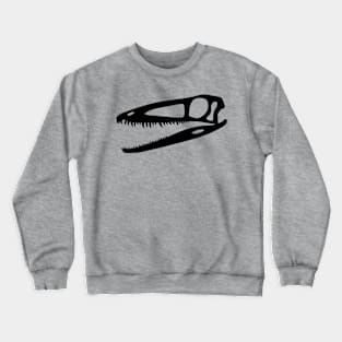 Coelophysis skull - black Crewneck Sweatshirt